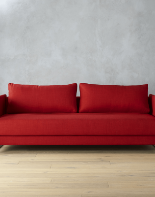 Tandom Red Sleeper Sofa