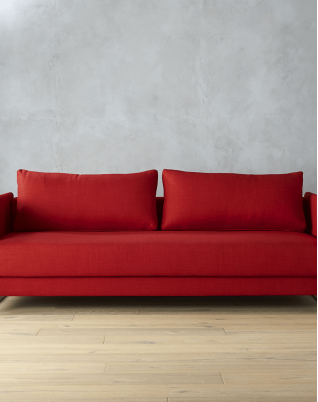 Tandom Red Sleeper Sofa