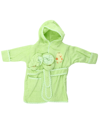 Spasilk Hooded Terry Bathrobe with Booties