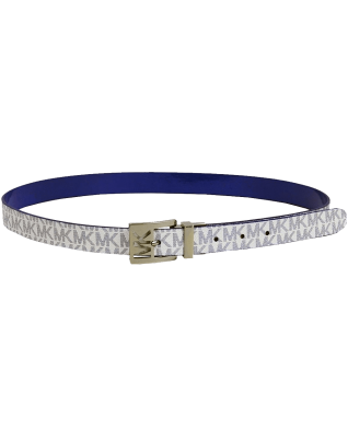 Michael Kors Women's 25mm Reversible Patent to Logo PVC Belt