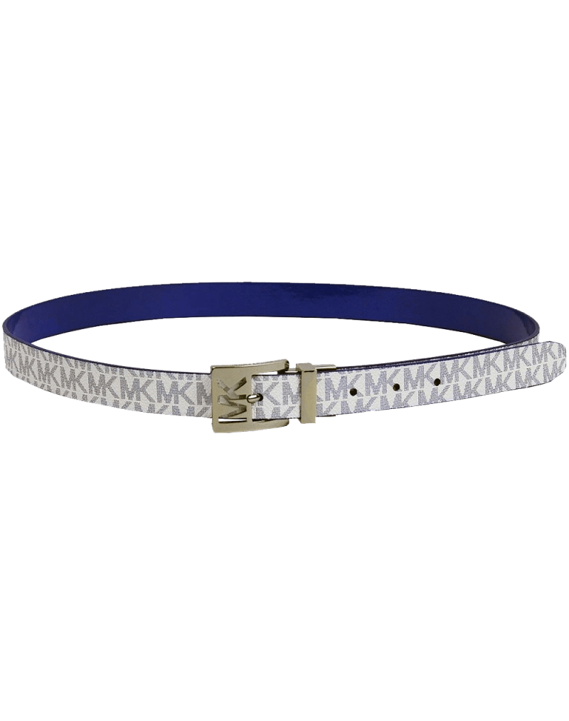 Michael Kors Women's 25mm Reversible Patent to Logo PVC Belt