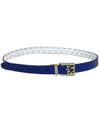 Michael Kors Women's 25mm Reversible Patent to Logo PVC Belt