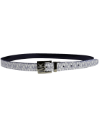 Michael Kors Women's 25mm Reversible Patent to Logo PVC Belt