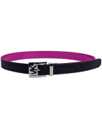 Michael Kors Women's 25mm Reversible Patent to Logo PVC Belt