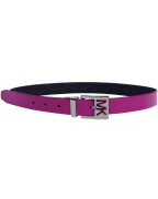 Michael Kors Women's 25mm Reversible Patent to Logo PVC Belt