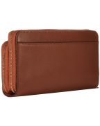 COACH Smooth Leather Double Zip Accordion