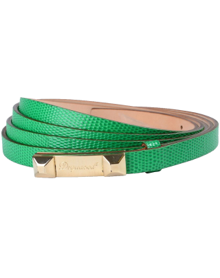 Dsquared2 Women's Green Snake Skin Print Genuine Leather Double Wrap Belt