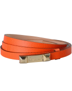 Dsquared2 Women's Green Snake Skin Print Genuine Leather Double Wrap Belt