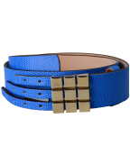 Dsquared2 Women's Green Snake Skin Print Genuine Leather Double Wrap Belt
