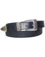 FRONHOFER skinny leather belt silver-plated three-piece hardware set 