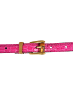 Gucci Women's Croc Leather Skinny Belt