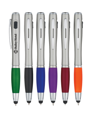 Customized Trio Stylus Pen with LED Light