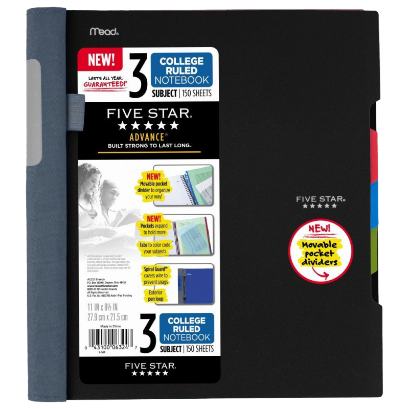 Five Star Advance Spiral Notebook-Standard Size