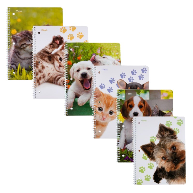 Mead Purrs & Grrrs Spiral Notebooks