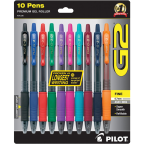 Pilot G2 Retractable Premium Gel Ink Roller Ball Pens
