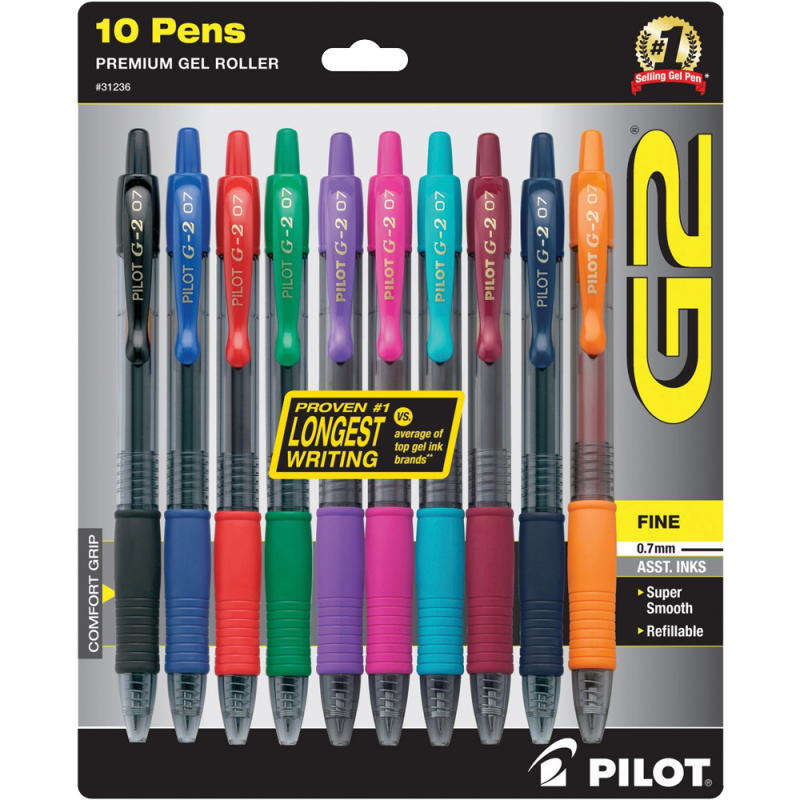 Pilot G2 Retractable Premium Gel Ink Roller Ball Pens