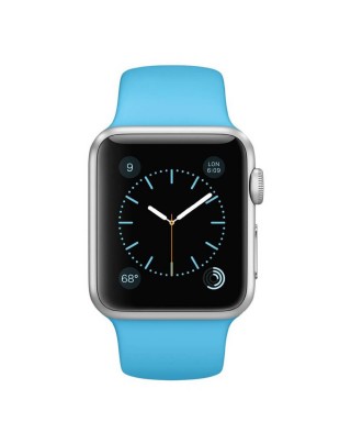 Apple 38 MM Smartwatch - Silver Aluminum Case with Blue Band