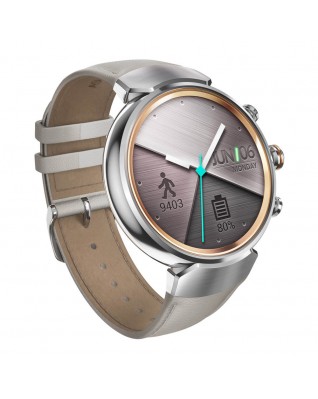 ASUS ZenWatch 3 Smartwatch (Silver Casing-Beige Leather Band)