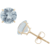 Round Birthstone Stud Earrings 