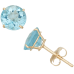 Round Birthstone Stud Earrings 