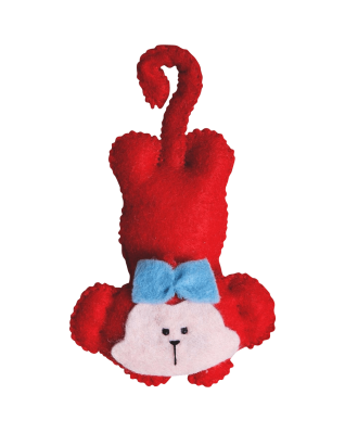 Handmade Stuffed Animals Monkeys Felt Fleece Hanging Home Decor Gifts