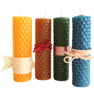 Hand Rolled 100% natural pure beeswax candle aroma Yellow