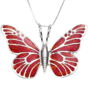 Butterfly Necklace Polymer Clay Jewelry