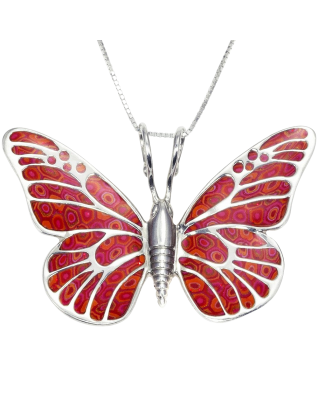 Butterfly Necklace Polymer Clay Jewelry
