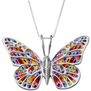 Butterfly Necklace Polymer Clay Jewelry