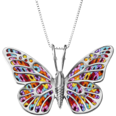 Butterfly Necklace Polymer Clay Jewelry