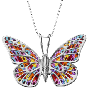 Butterfly Necklace Polymer Clay Jewelry