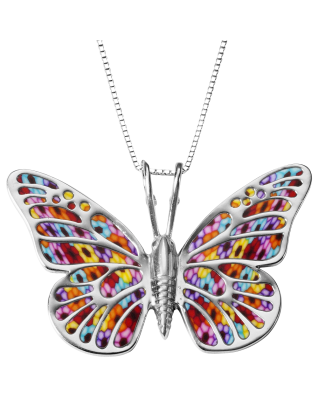 Butterfly Necklace Polymer Clay Jewelry