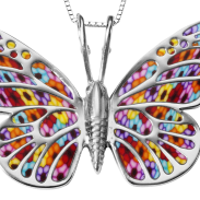 Butterfly Necklace Polymer Clay Jewelry