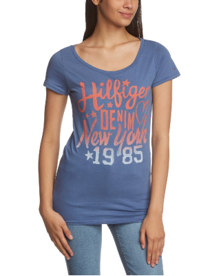 Tommy Hilfiger Denim Women's Lala Crew Neck Short Sleeve