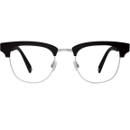 Hayes Eyeglasses in Jet Black for Men 