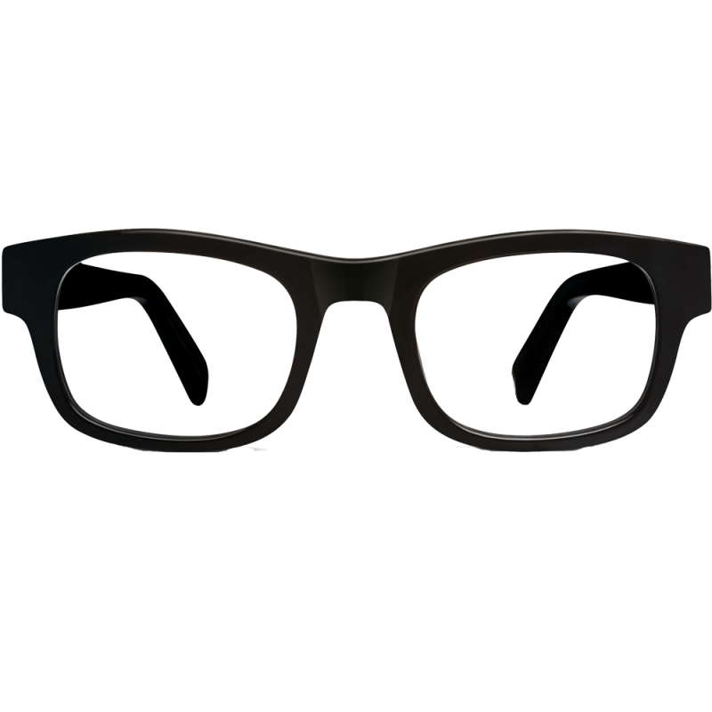 Huxley Eyeglasses in Jet Black for Men