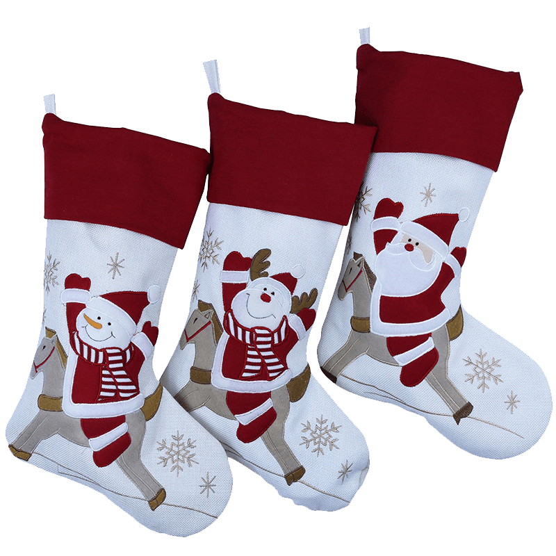 Wewill Brand Lovely Christmas Stockings Set of 3 Santa