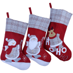Wewill Brand Lovely Christmas Stockings Set of 3 Santa