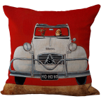 Comi Vintage Christmas Jolly Santa Clau Square Pillowcase Cushion Cover Case