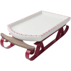 Hallmark Home Holiday Ceramic and Metal Serving Sleigh Platter