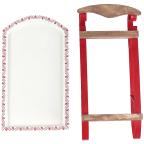 Hallmark Home Holiday Ceramic and Metal Serving Sleigh Platter