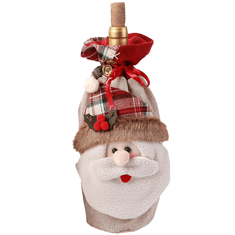 hiLISS 2pcs Snowman Santa Claus Christmas Candy Bag Treat Pocket Home Gift Decor