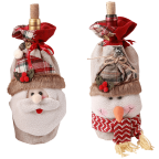 hiLISS 2pcs Snowman Santa Claus Christmas Candy Bag Treat Pocket Home Gift Decor