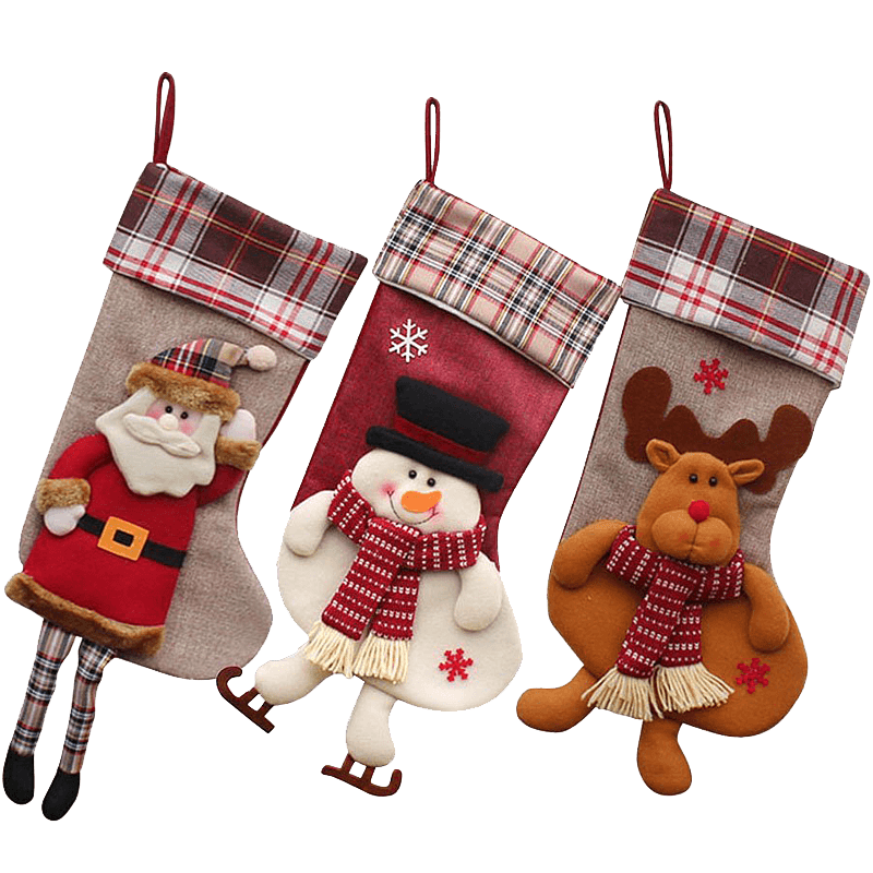 3 PCS SeT-18- Christmas Stockings