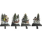 Lulu Decor Cast Iron Christmas Stocking Holder Set of 4 hooks 