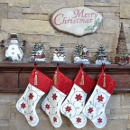 Lulu Decor Cast Iron Christmas Stocking Holder Set of 4 hooks 