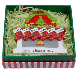 MAXORA Personalized Ornaments Fireplace Stockings Keepsakes Christmas Gift Box 