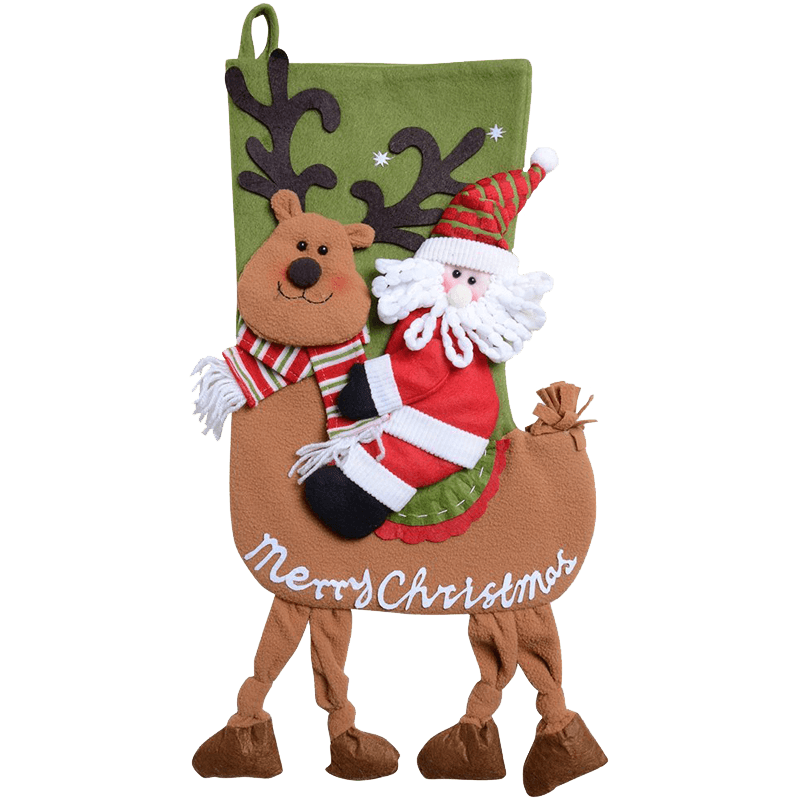 QBSM Classic Cute Christmas Stocking Decorations Gift Bag