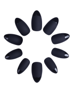 Ejiubas Grey Color Matte with Glossy Finish Nail Tips