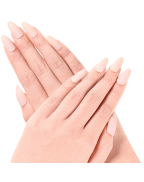 Ejiubas Grey Color Matte with Glossy Finish Nail Tips